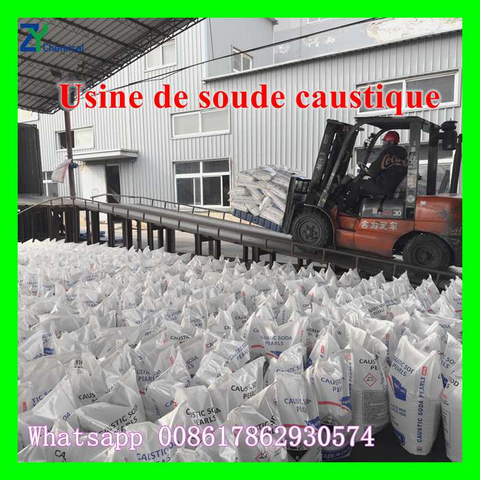 Soude caustique granulés exploitation minière Papier Savon Traitement de l'eau