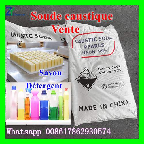 Soude caustique perles 99% pour savon et détergent