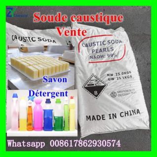 Soude caustique perles 99% pour savon et détergent